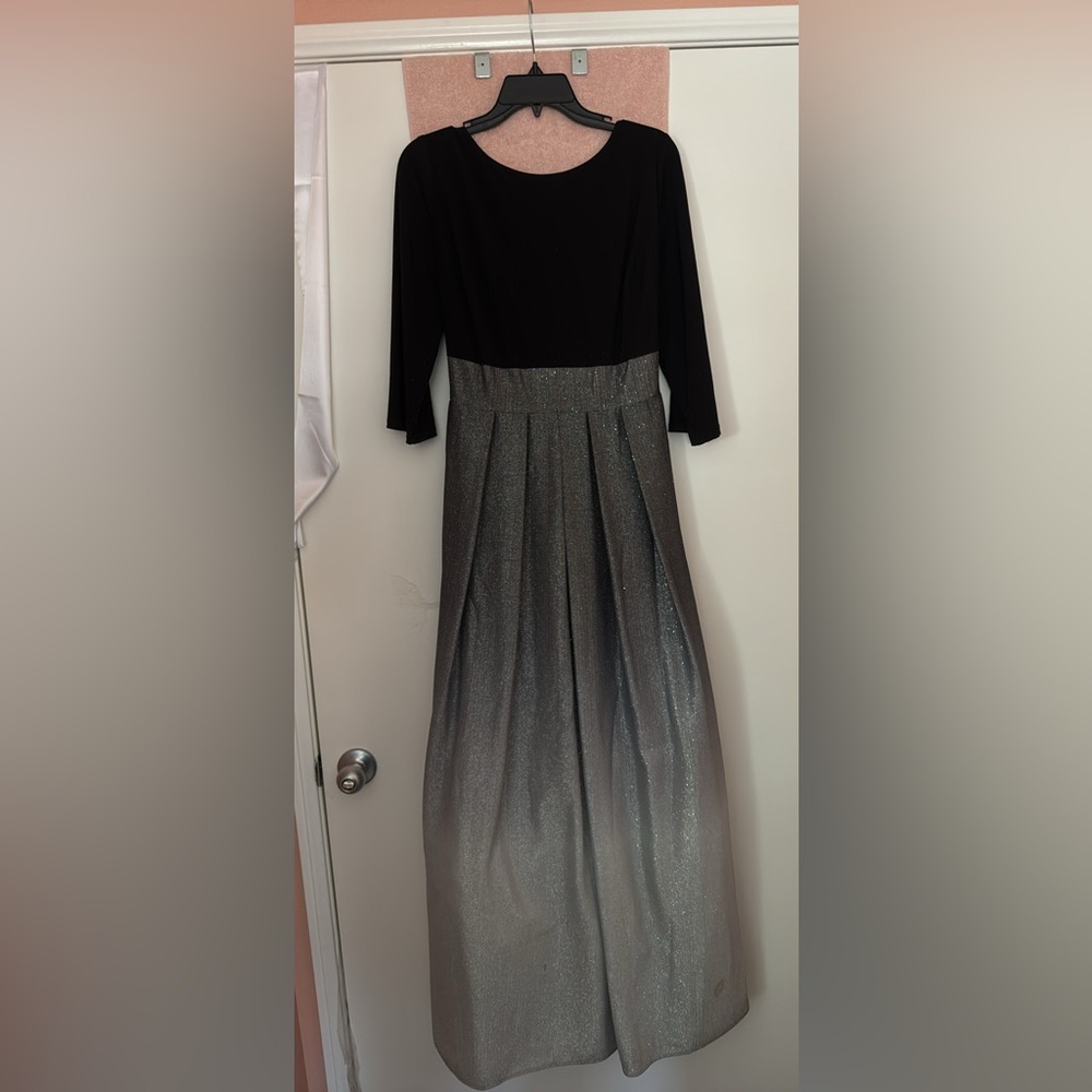 Oleg Cassini Black and Silver Dress